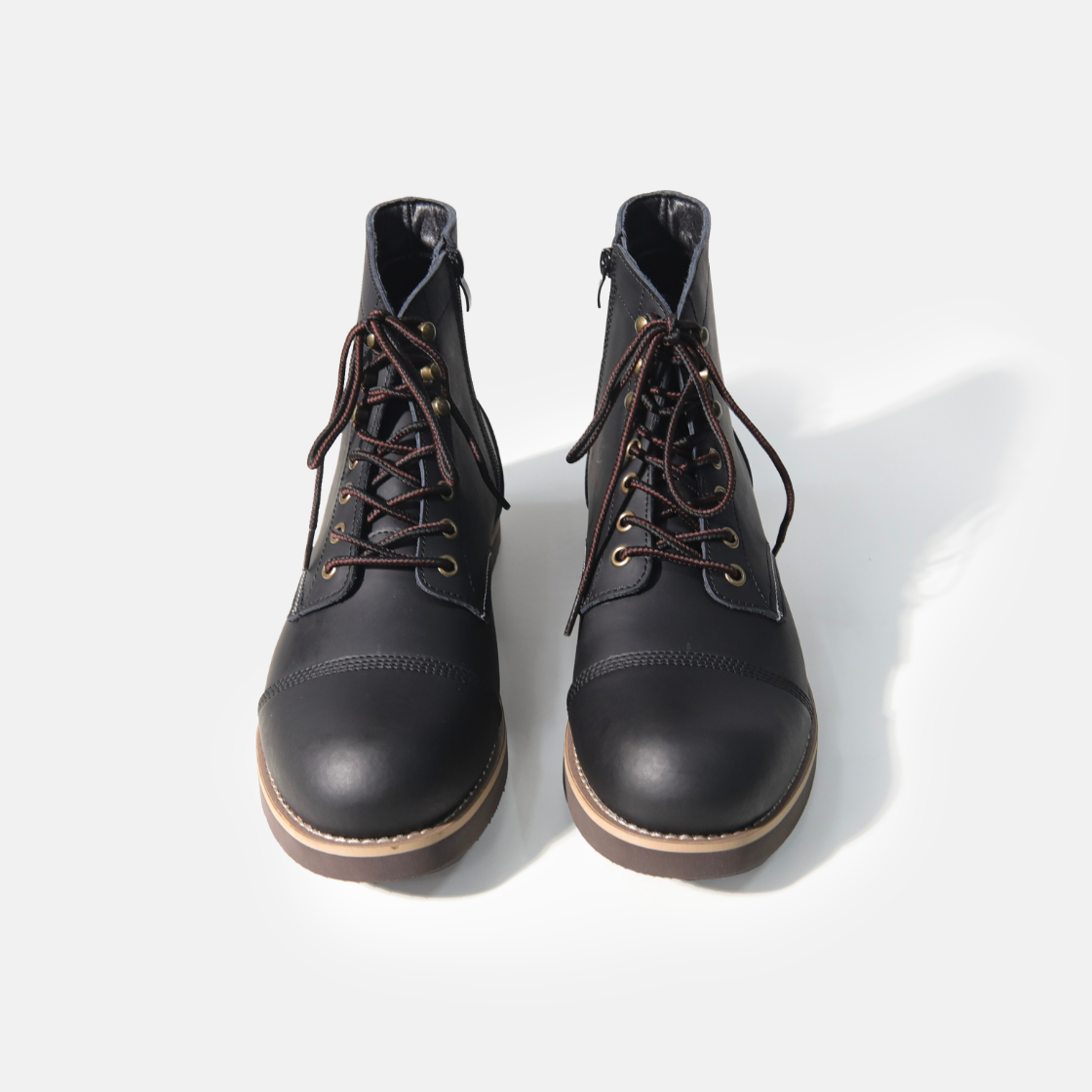 슬로우스텝 SP1025 아이론스텝 부츠 풀그레인 레더 블랙(SLOWSTEP SP1025 IronStep Full grain leather Boots black) - 2