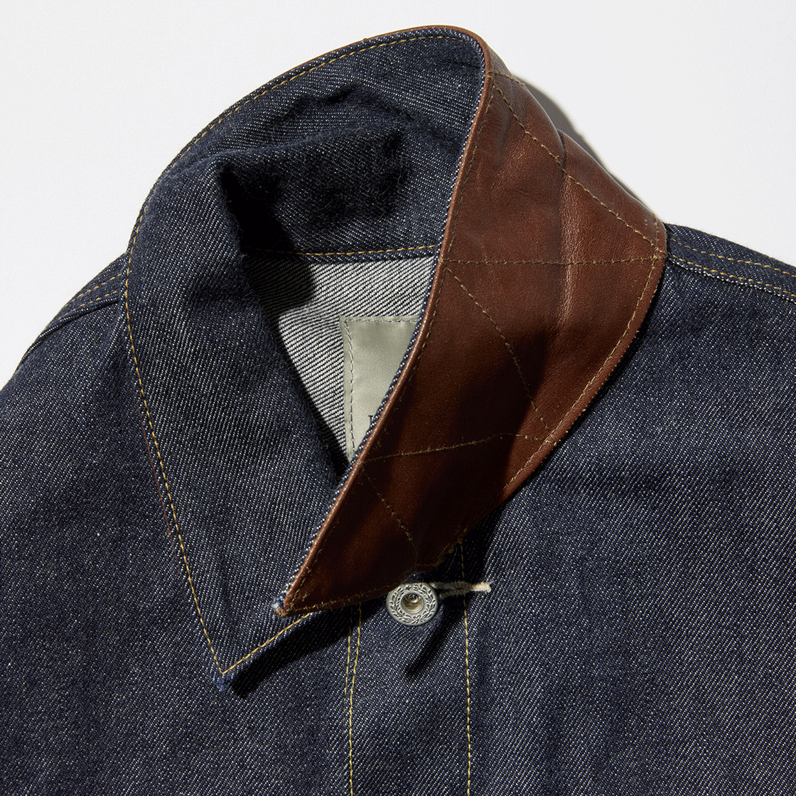 [예약배송] 아비렉스 헤리티치 데님 타입-2 자켓 "레더" 브라운([예약배송] Avirex Heritage Denim Type-2 Jacket "Leather" Brown) - 3