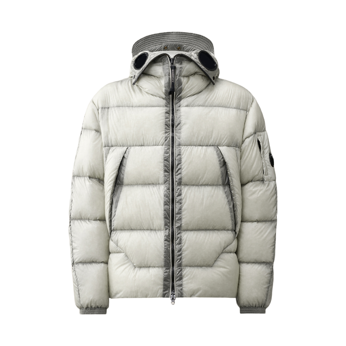 21CMOW215A110416A936 C.P. Company D.D. Shell Explorer Lens Down Jacket Flint Grey - 26FW
