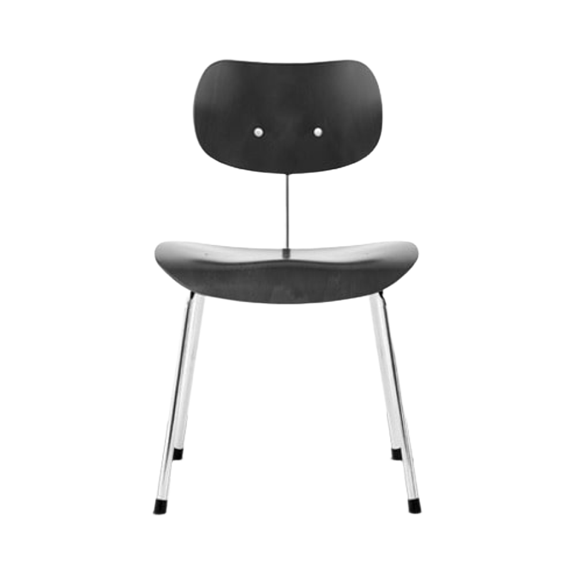9393 INNOMETSA Wilde Spieth SE68 Chair (Non-stackable)  BLACK/CHROME (9393)