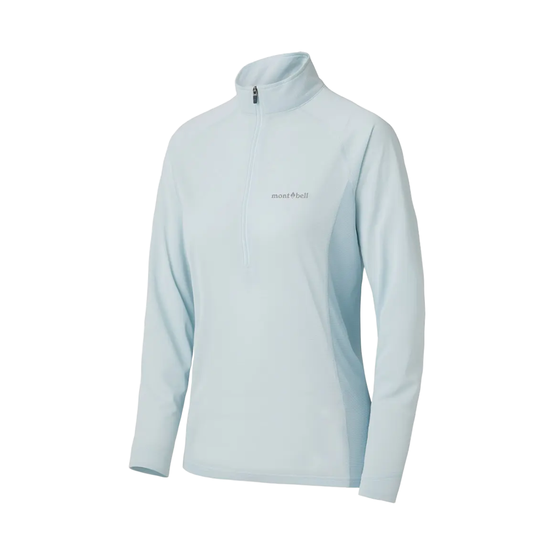 1114632 (W) Montbell Cool Long Sleeve Zip Shirt Light Blue