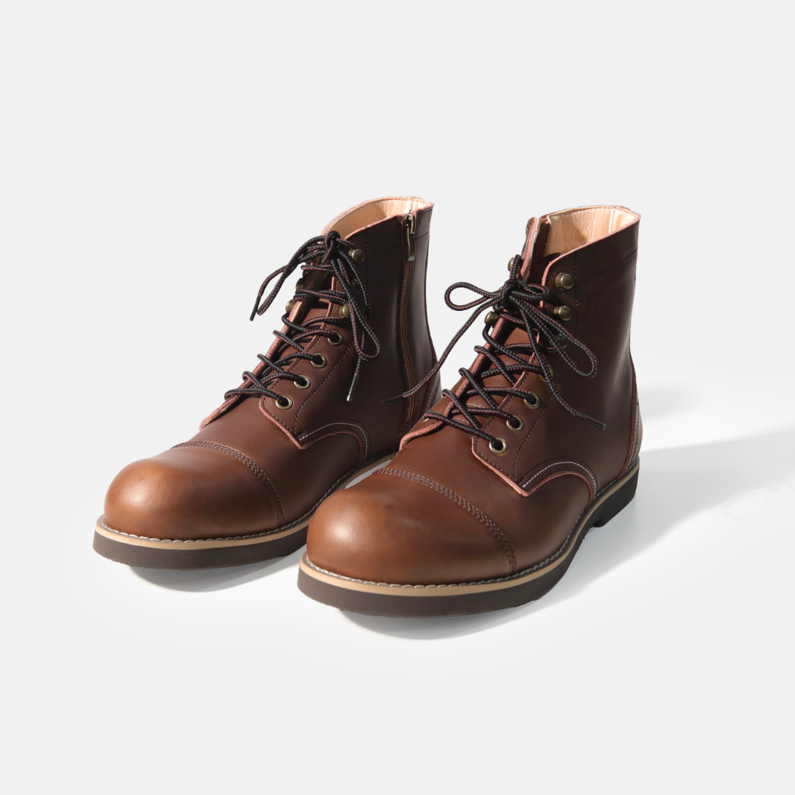 슬로우스텝 SP1024 아이론스텝 부츠 풀그레인 레더 브라운(SLOWSTEP SP1024 IronStep Full grain leather Boots brown) - 3