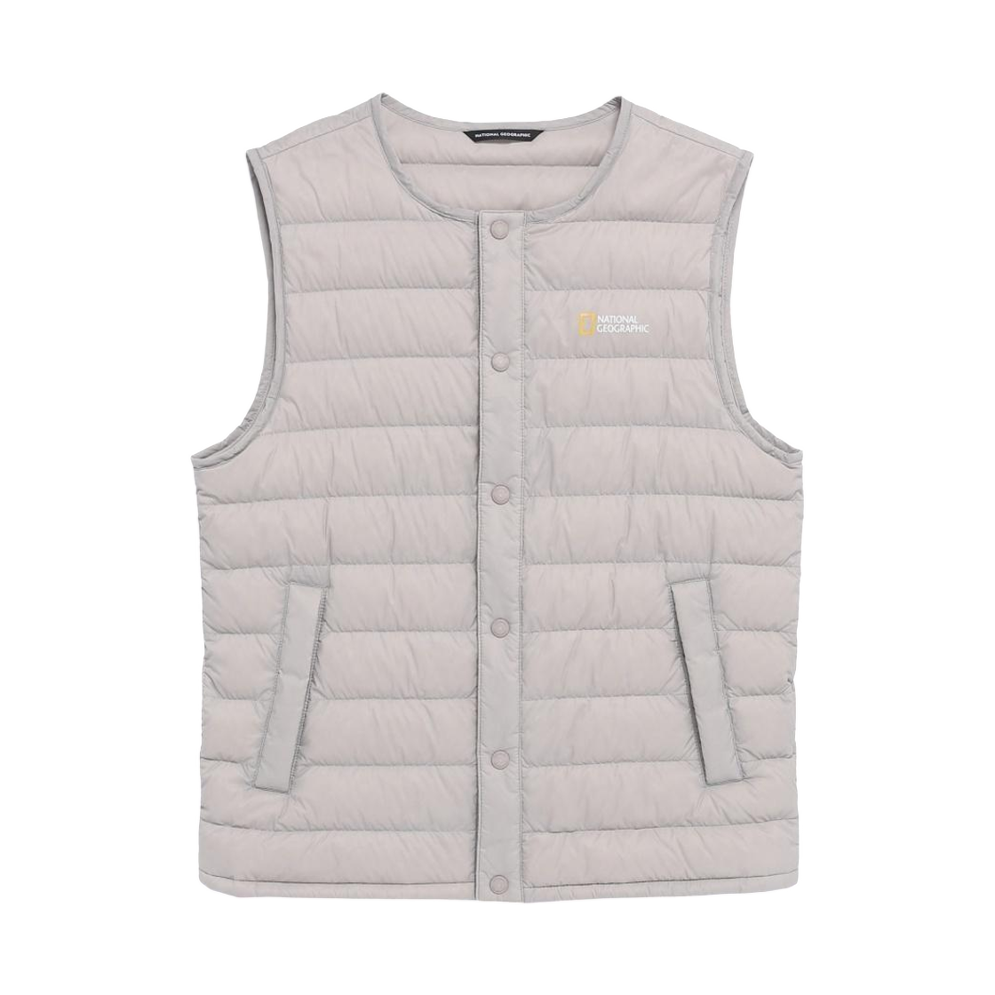 N261UDV010 National Geographic Kerus Lightweight Goose Down Vest Light Grey
