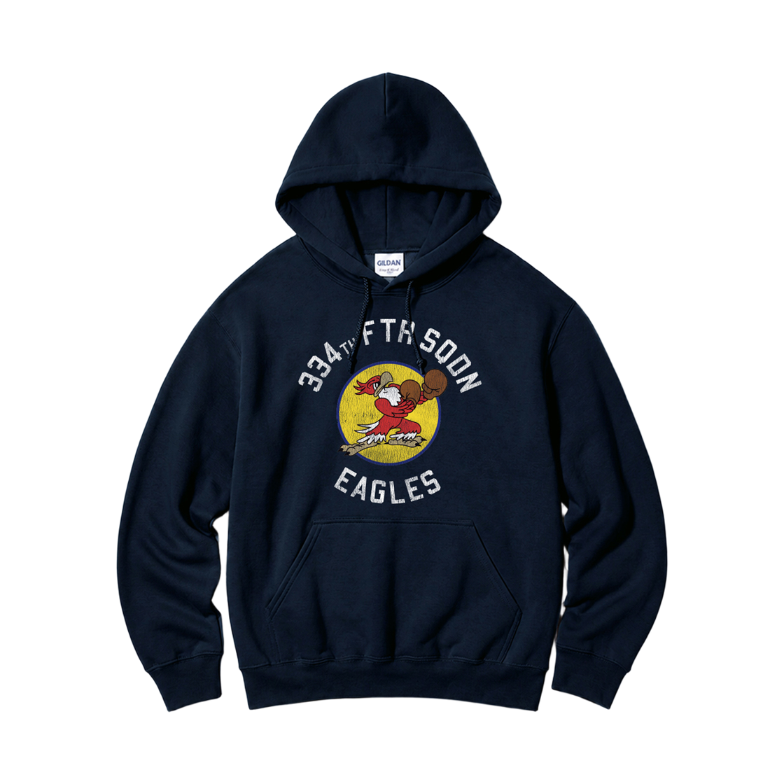 88500_copy Gildan x Vintage Collection EAGLES Hooded Sweatshirt Navy