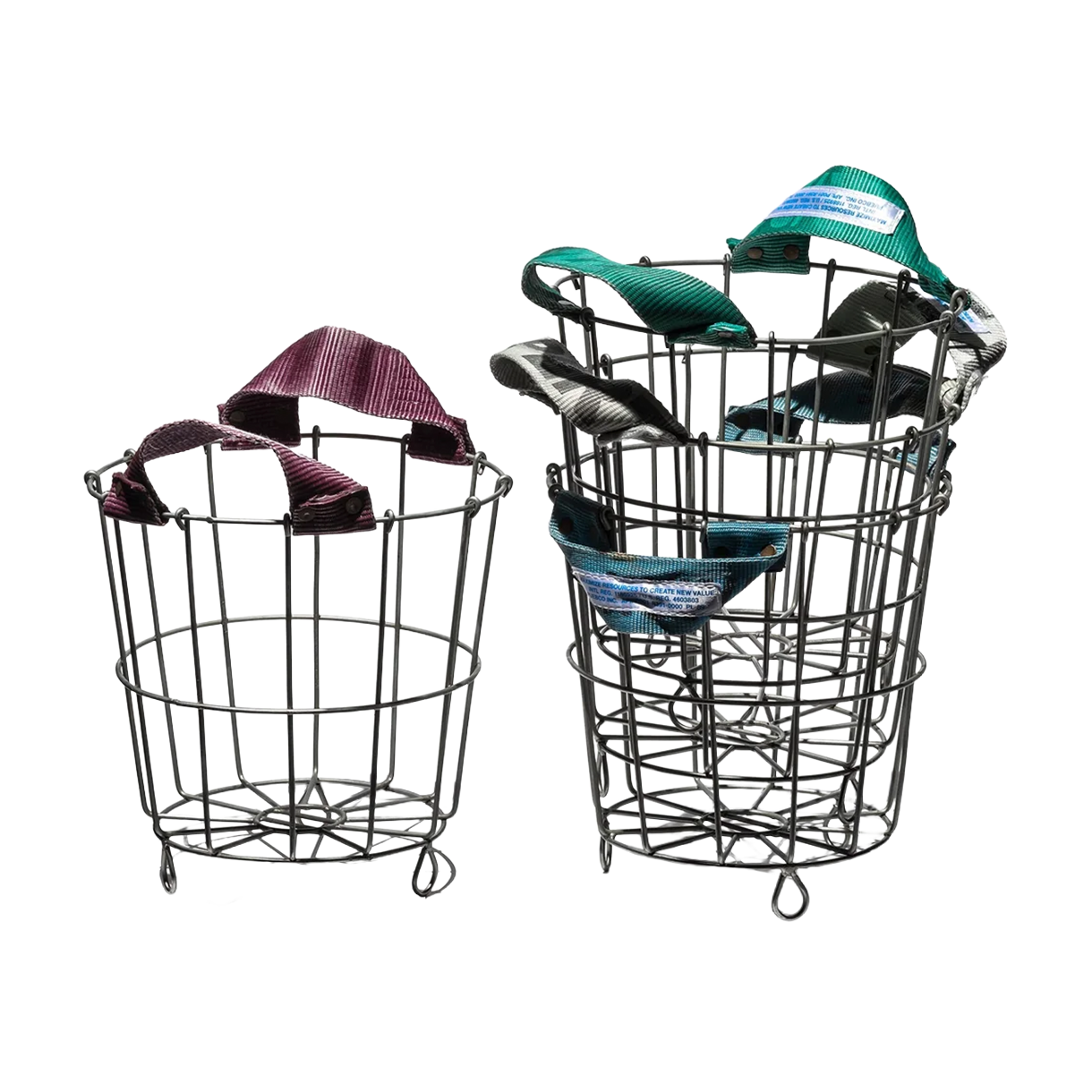 푸에브코 벨트 핸들 라운드 바스켓 멀티 - 26FW(Puebco Belt Handle Round Basket Multi - 26FW) - 2