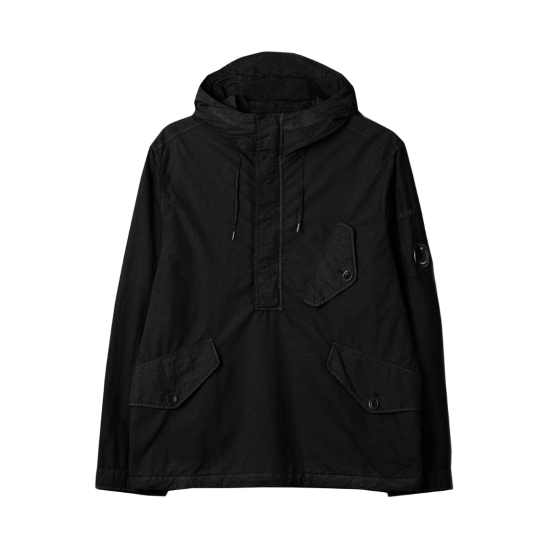 15CMOS067A 005991G 999 [25% 쿠폰] C.P. Company Flatt Nylon Hooded Anorak Black - 23FW