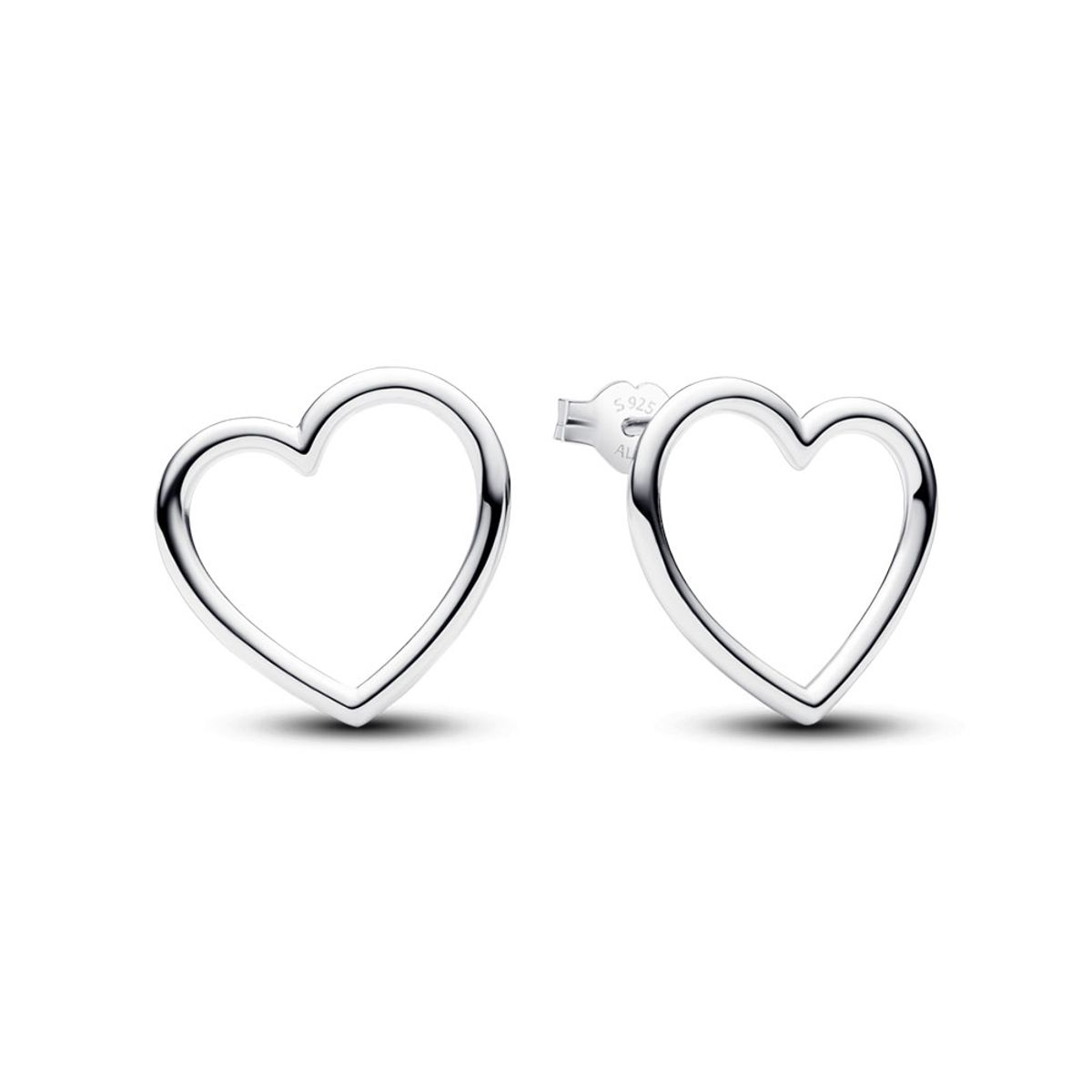 293077C00 (W) Pandora Front Facing Heart Stud Earrings Sterling Silver