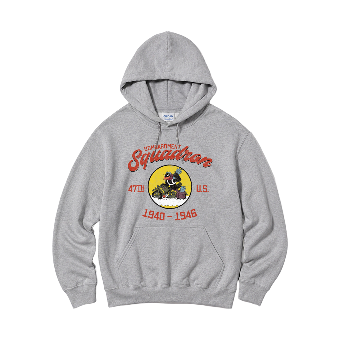 88500_copy Gildan x Vintage Collection SQUADRON Hooded Sweatshirt Gray