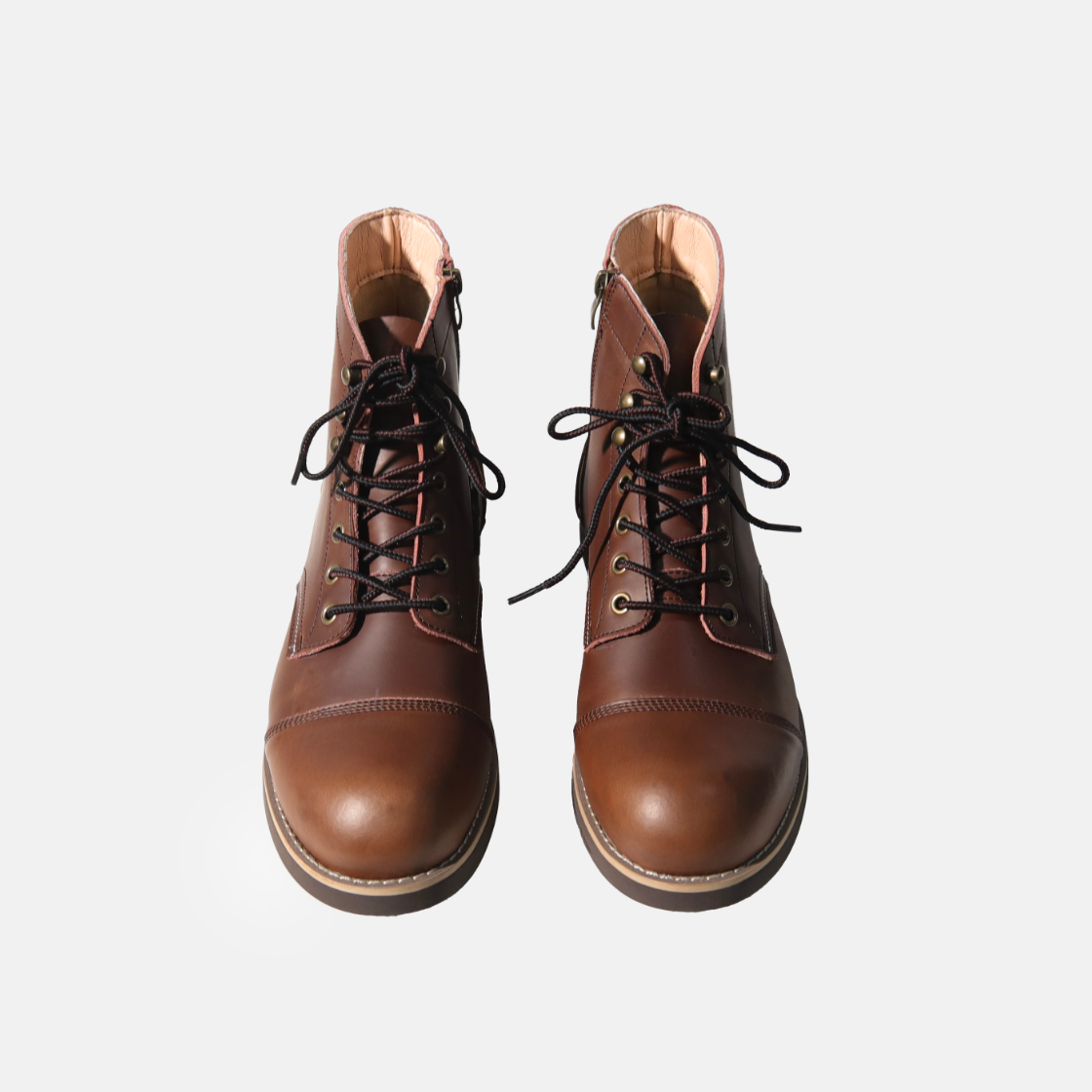 슬로우스텝 SP1024 아이론스텝 부츠 풀그레인 레더 브라운(SLOWSTEP SP1024 IronStep Full grain leather Boots brown) - 2