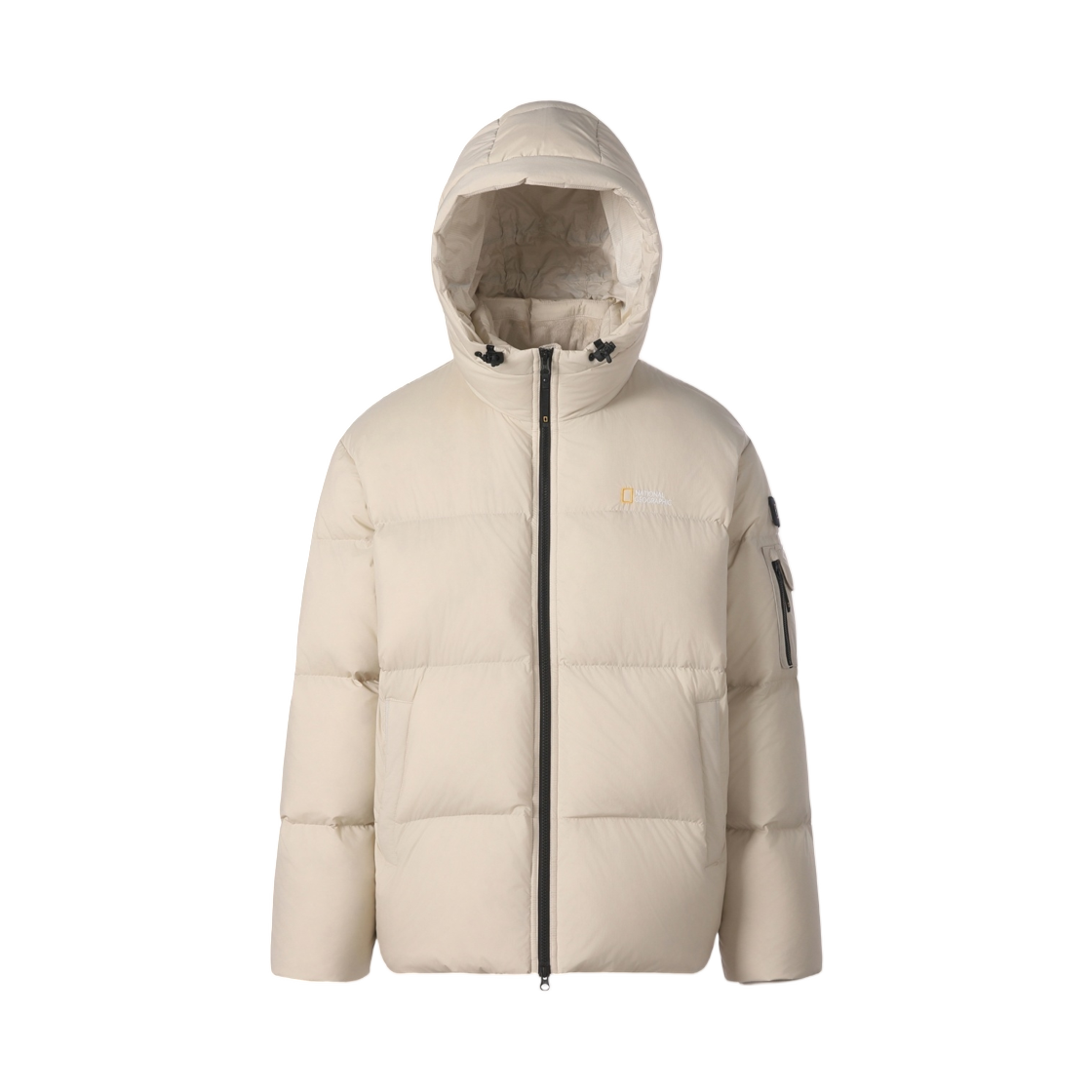 N264UDW880 National Geographic Goldenmole Hooded Goose Down Jumper Silver Birch