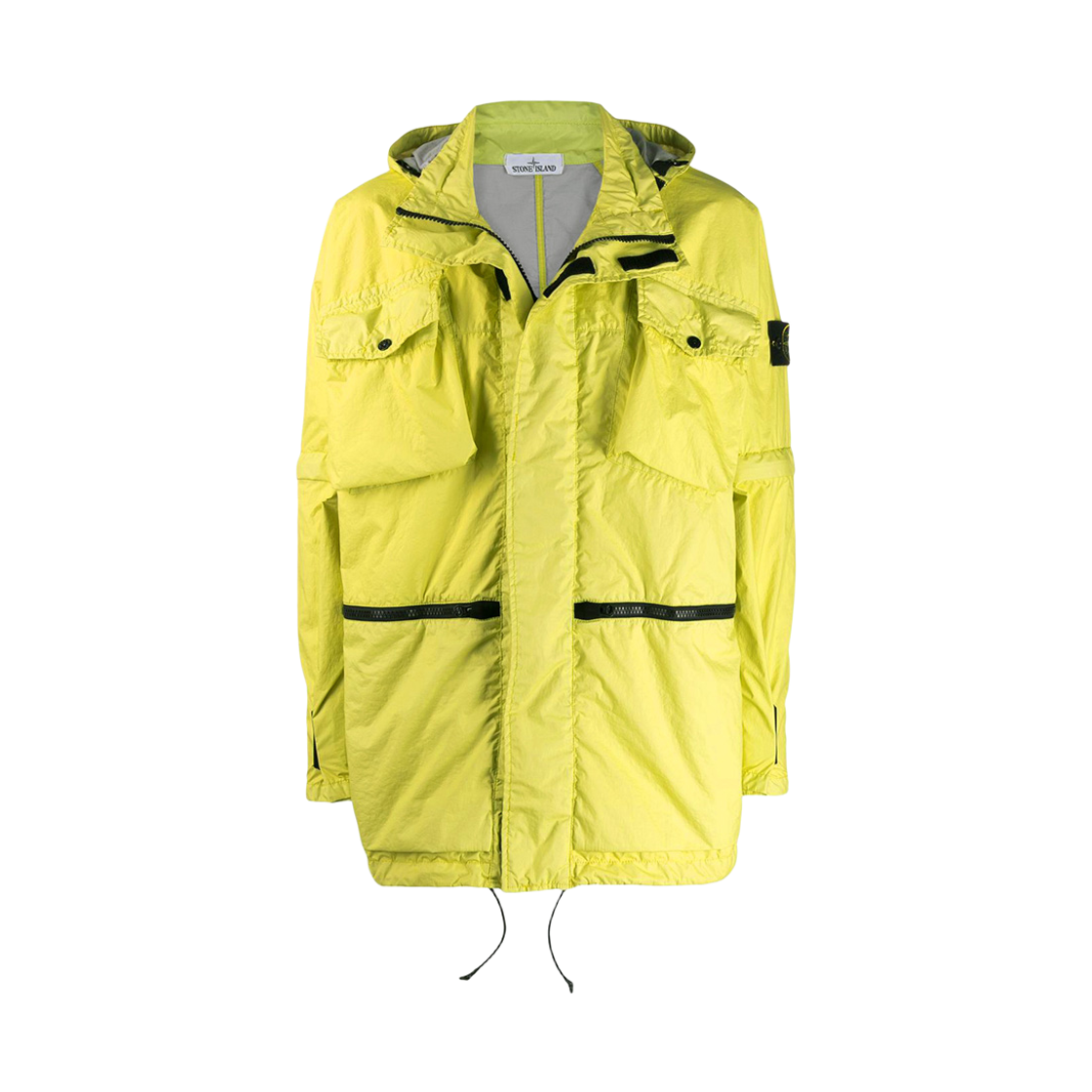 701540223 V0031 [25% 쿠폰] Stone Island 15th Anniversary Membrana 3L TC Badge Hooded Jacket Lime