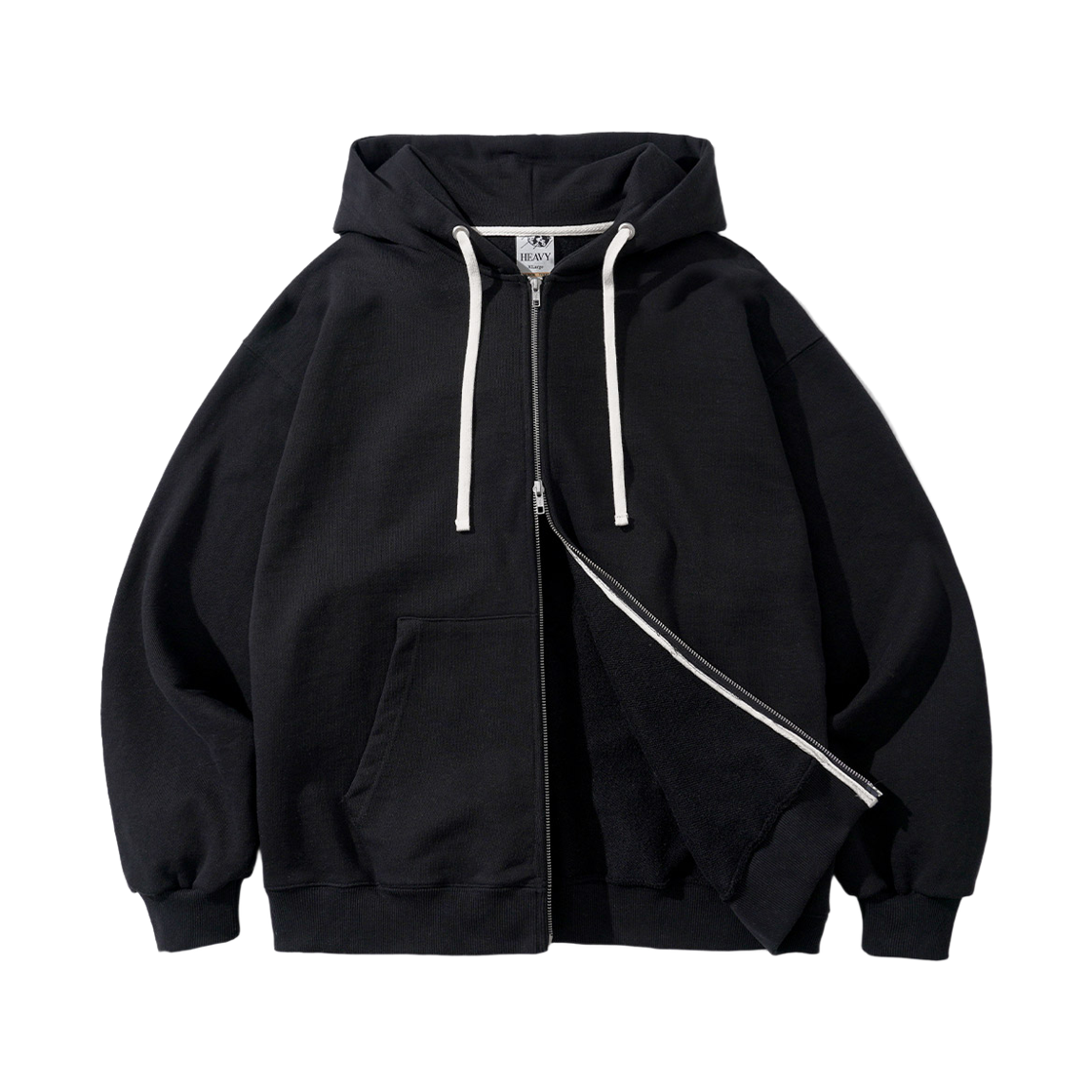 SJHD1392_black_29 FP142 Heavy weight crumble hood zipup black SJHD1392