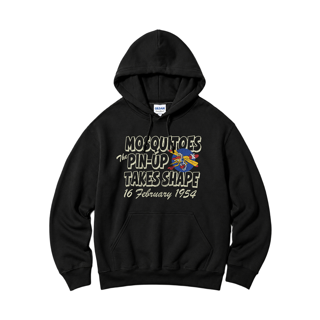 88500_copy Gildan x Vintage Collection 1954 MOSQUITOES Hooded Sweatshirt Black