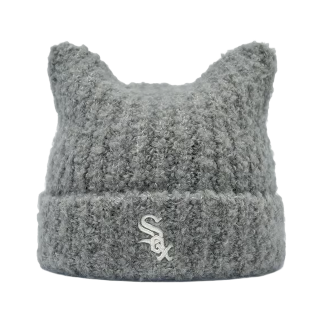MLB 플러시 미야옹 비니 시카고 화이트삭스 그레이(MLB Plush Meowing Beanie Chicago White Sox Grey)