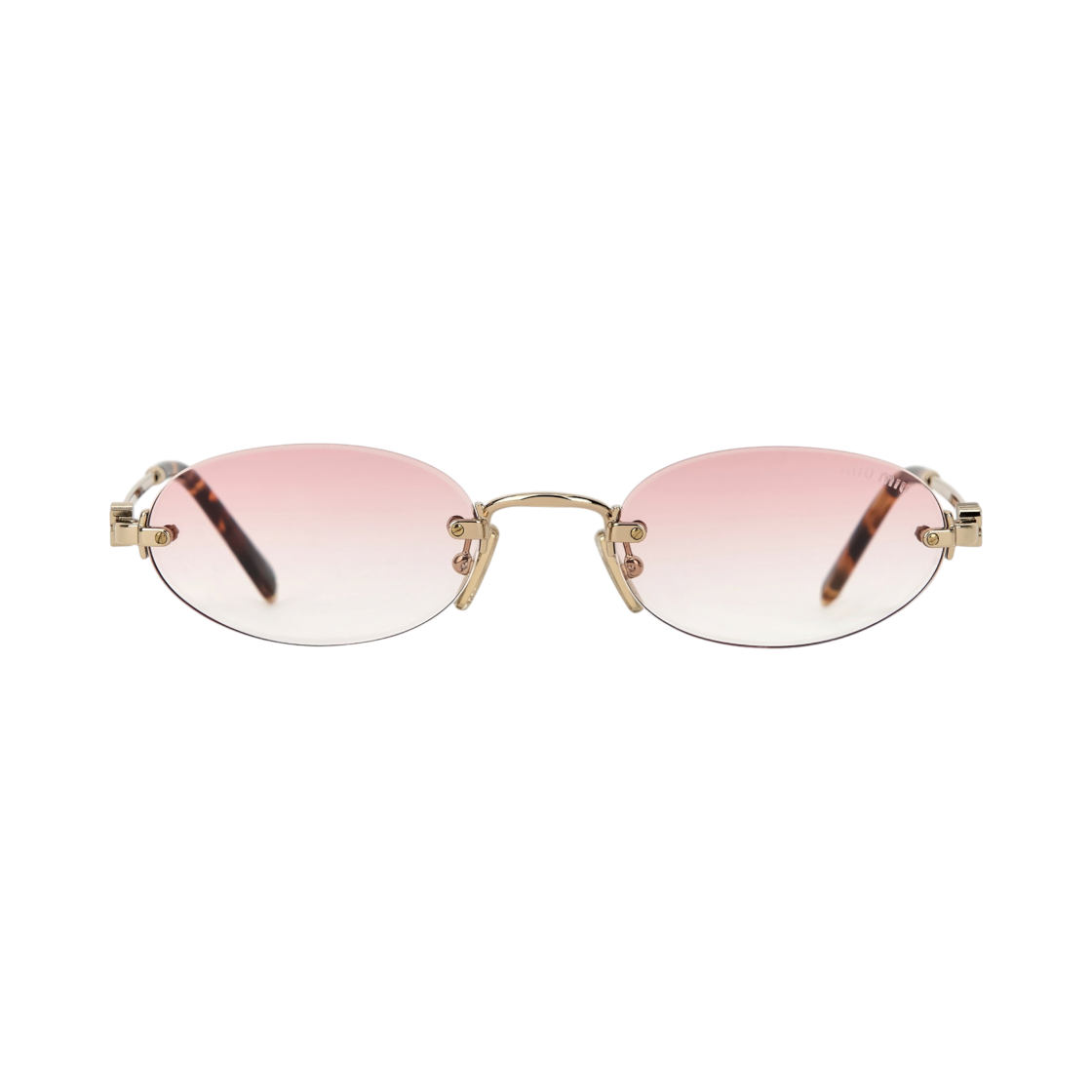 SMUA54-EZVN-FE70O (W) Miu Miu Logo Sunglasses Pink Gradient Lenses