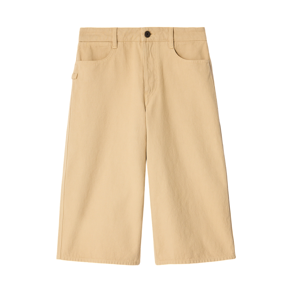 PA1321-LD1077-233 (W) Lemaire Five Pocket Bermuda Shorts in Heavy Garment Dyed Broken Twill Straw