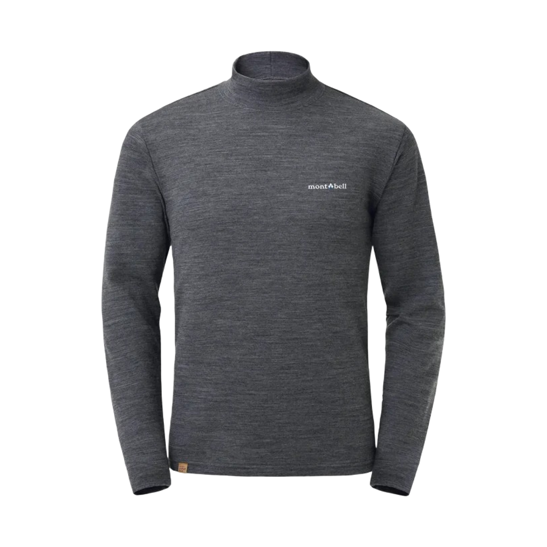 1114443 Montbell Merino Wool Plus High Neck Shirt Heather Charcoal