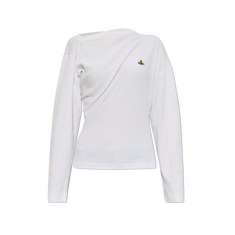[25% 쿠폰] 비비안 웨스트우드 립드 탑 화이트([25% 쿠폰] VIvienne Westwood Ribbed Top White) - 2