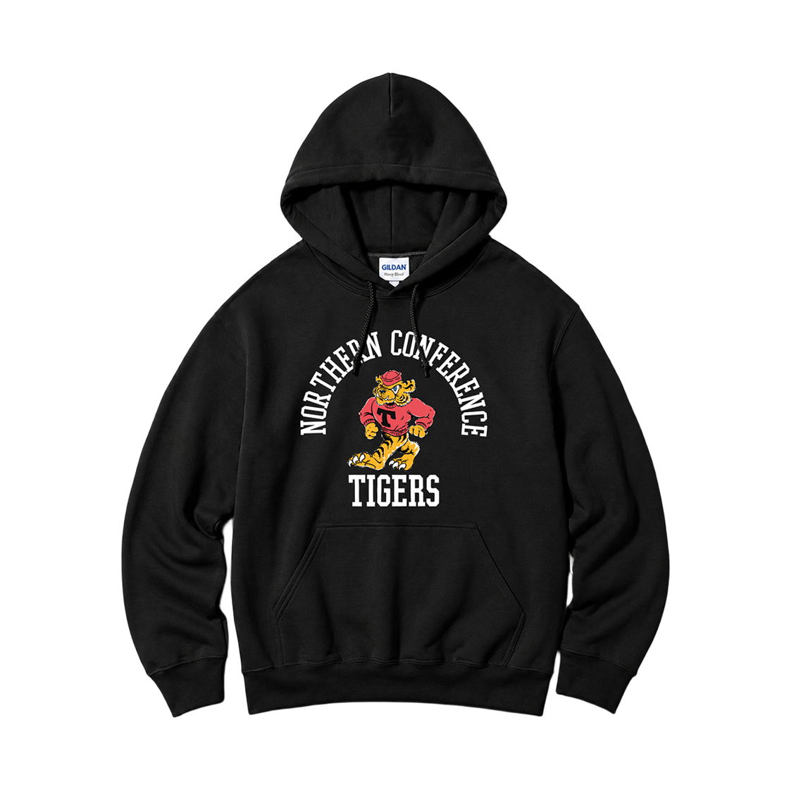 88500_copy Gildan x Vintage Collection TIGER Hooded Sweatshirt Black