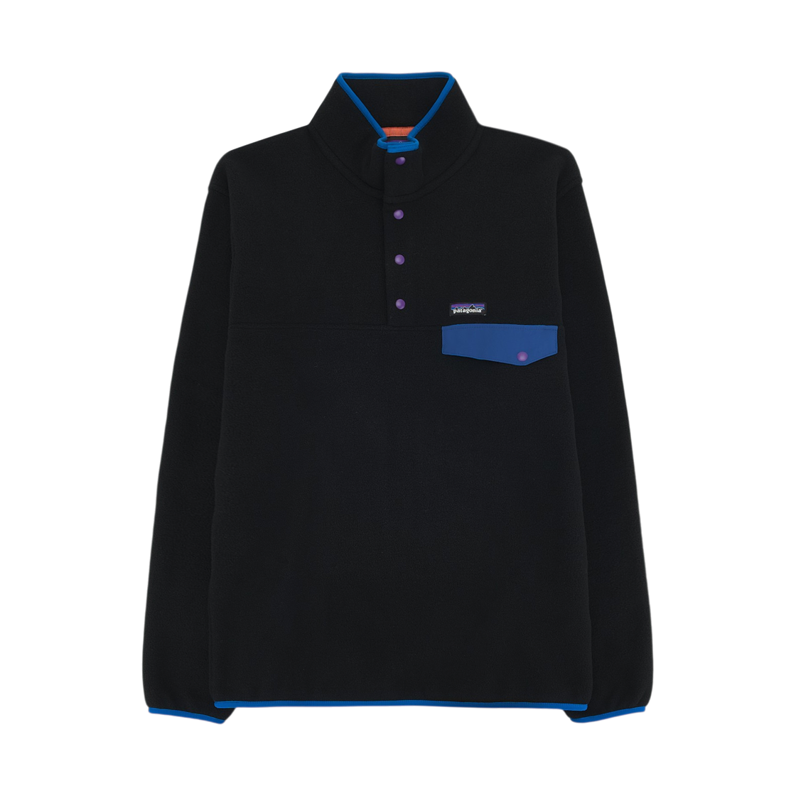 25551 Patagonia Lightweight Synchilla Snap-T Fleece Pullover Black P6 Blue