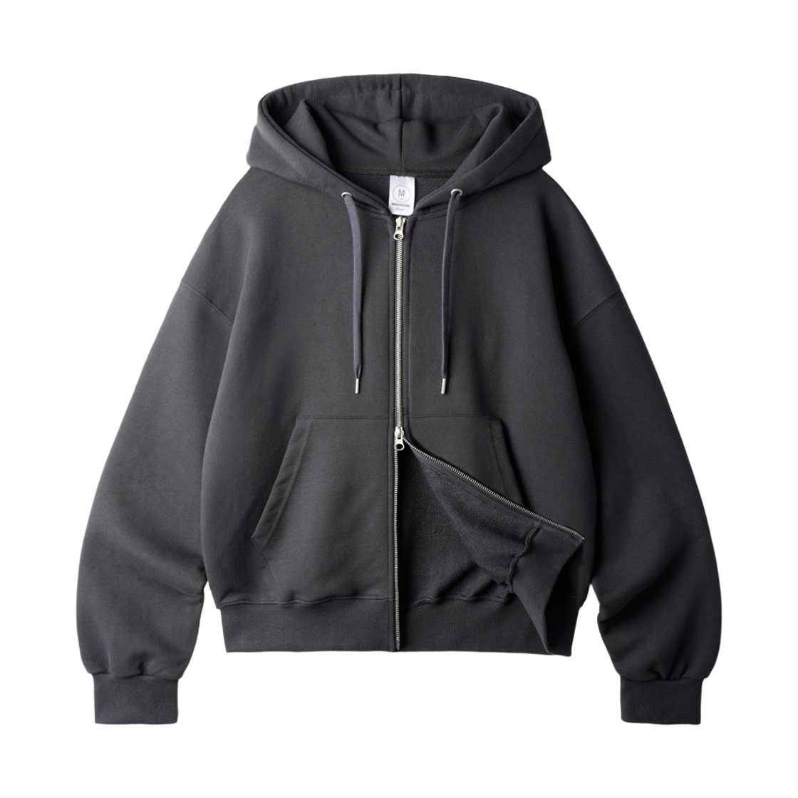 KJHD2650_charcoal_29 JEMUT Daycut Crop Overfit Hood Zip Up Charcoal KJHD2650