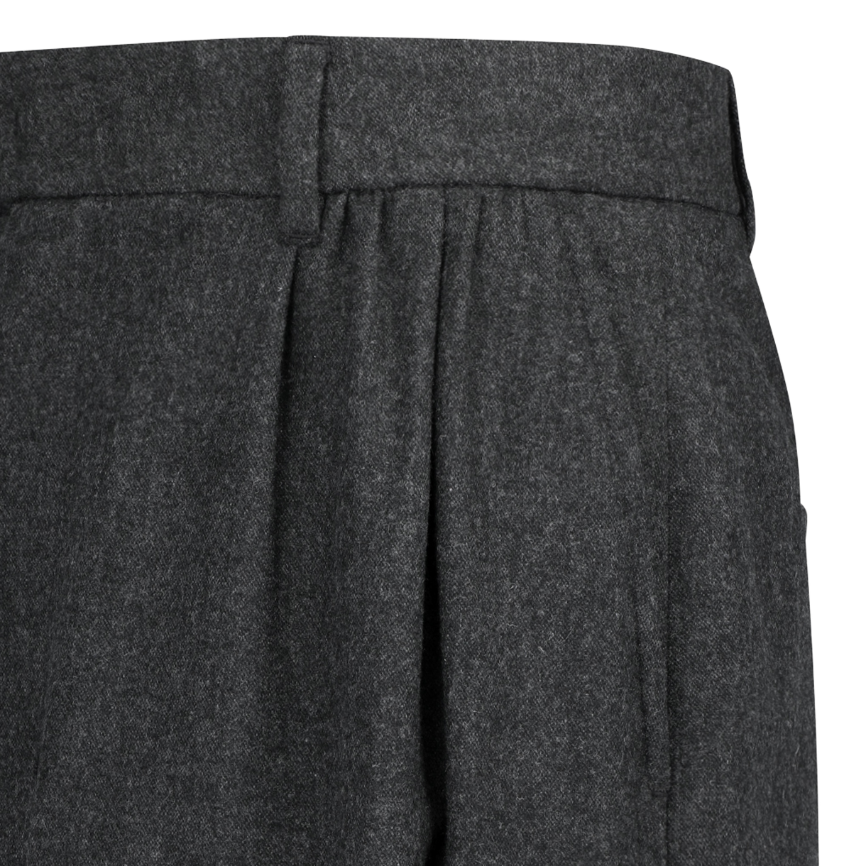 아모멘토 우먼 울 셔링 팬츠 차콜 - 26FW(Amomento Women Wool Shirring Pants Charcoal - 26FW) - 4