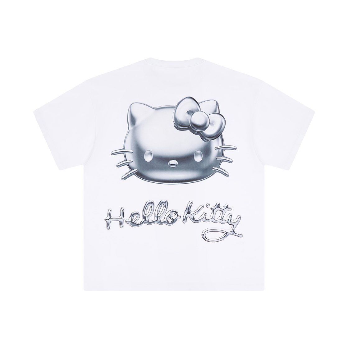 젠티 x 헬로 키티 티셔츠 크롬 02 화이트(Gentii x Hello Kitty T-Shirt Chrome 02 White) - 1