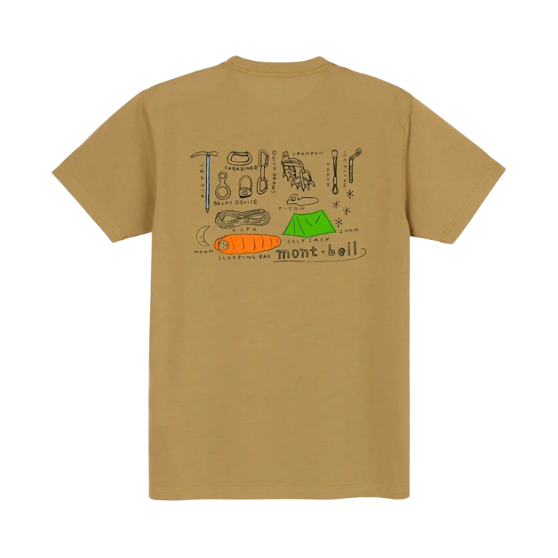 2304550 Montbell Wickron Mountain Gear T-Shirt Tan