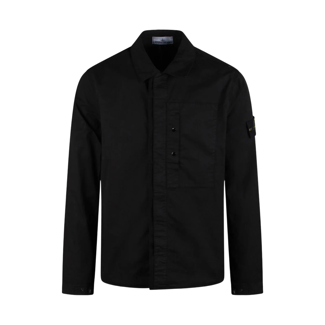 K1S15 1200033 S0010 V0029 [25% 쿠폰] Stone Island 1200033 Supima Cotton Twill Stretch-TC Overshirt with Hidden Snap Fastening Black - 25SS