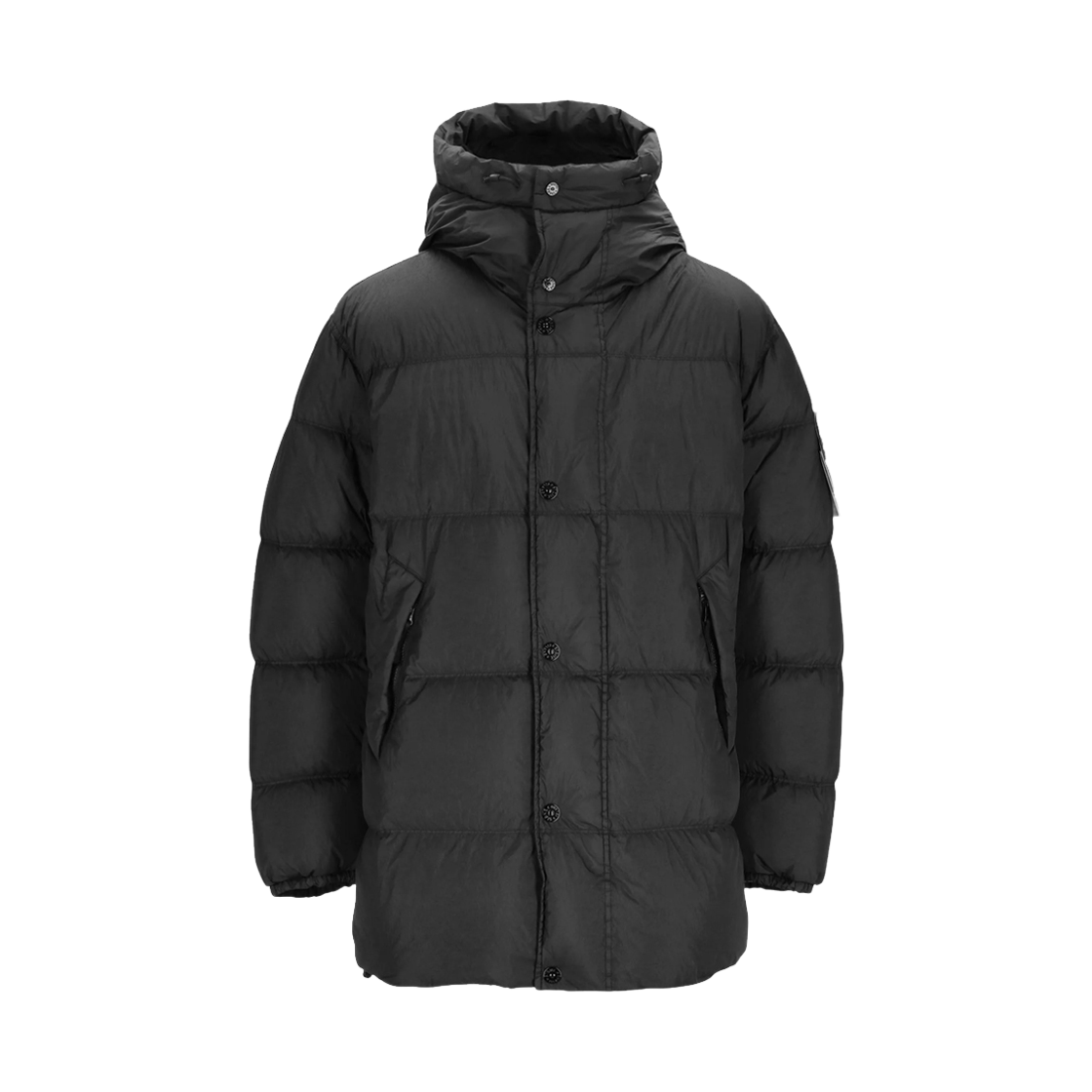 K2S15 4100012 S0A23 V0029 [25% 쿠폰] Stone Island 4100012 Crinkle Reps NY Recycled Nylon Wind Resistant Down Parka Black - 25FW