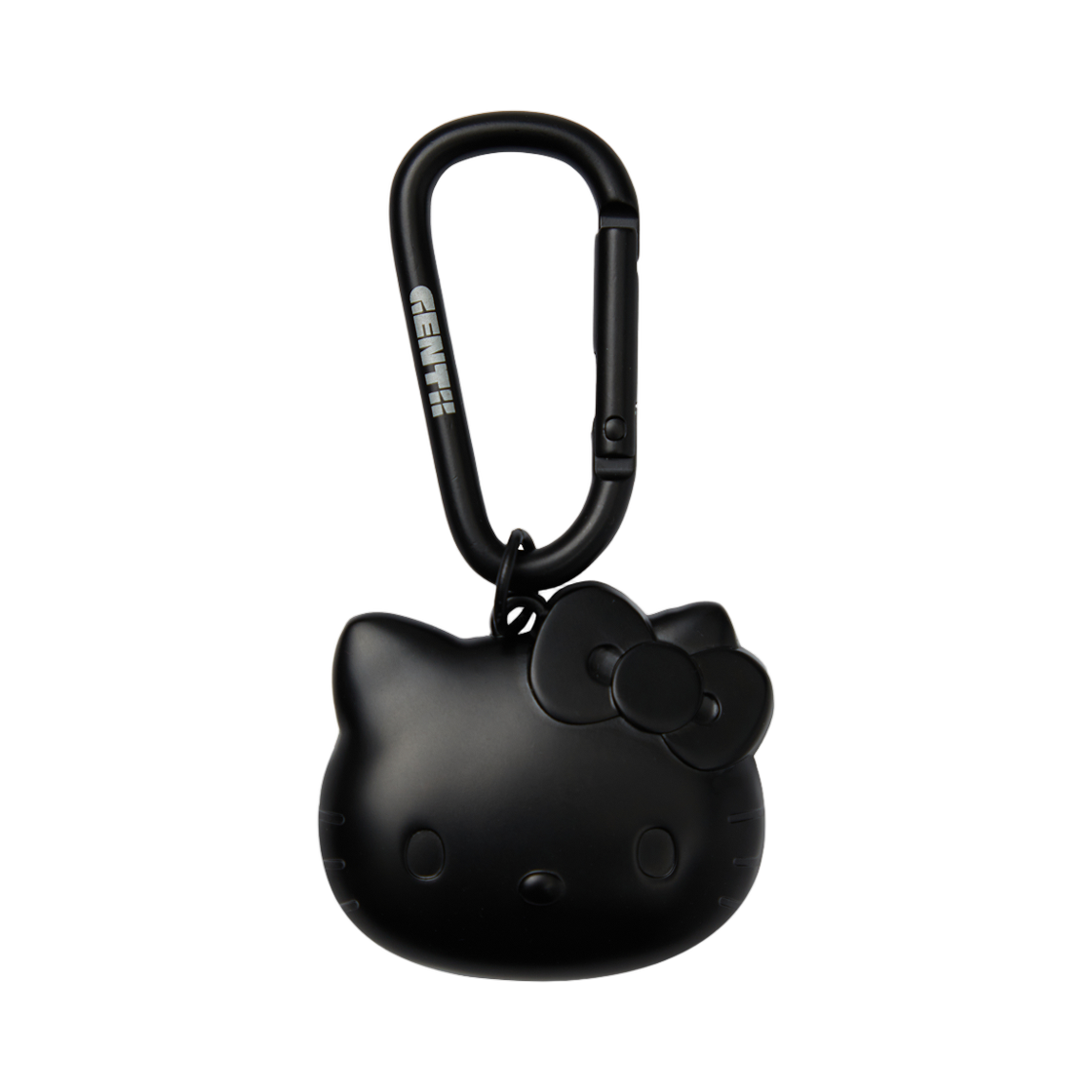 젠티 x 헬로 키티 카라비너 솔리드 키링 크롬 01 블랙(Gentii x Hello Kitty Carabiner Solid Keyring Chrome 01 Black)