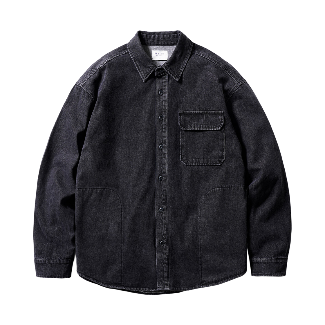 SJLS1521_black_29 FP142 3P washed denim shirts jacket black SJLS1521