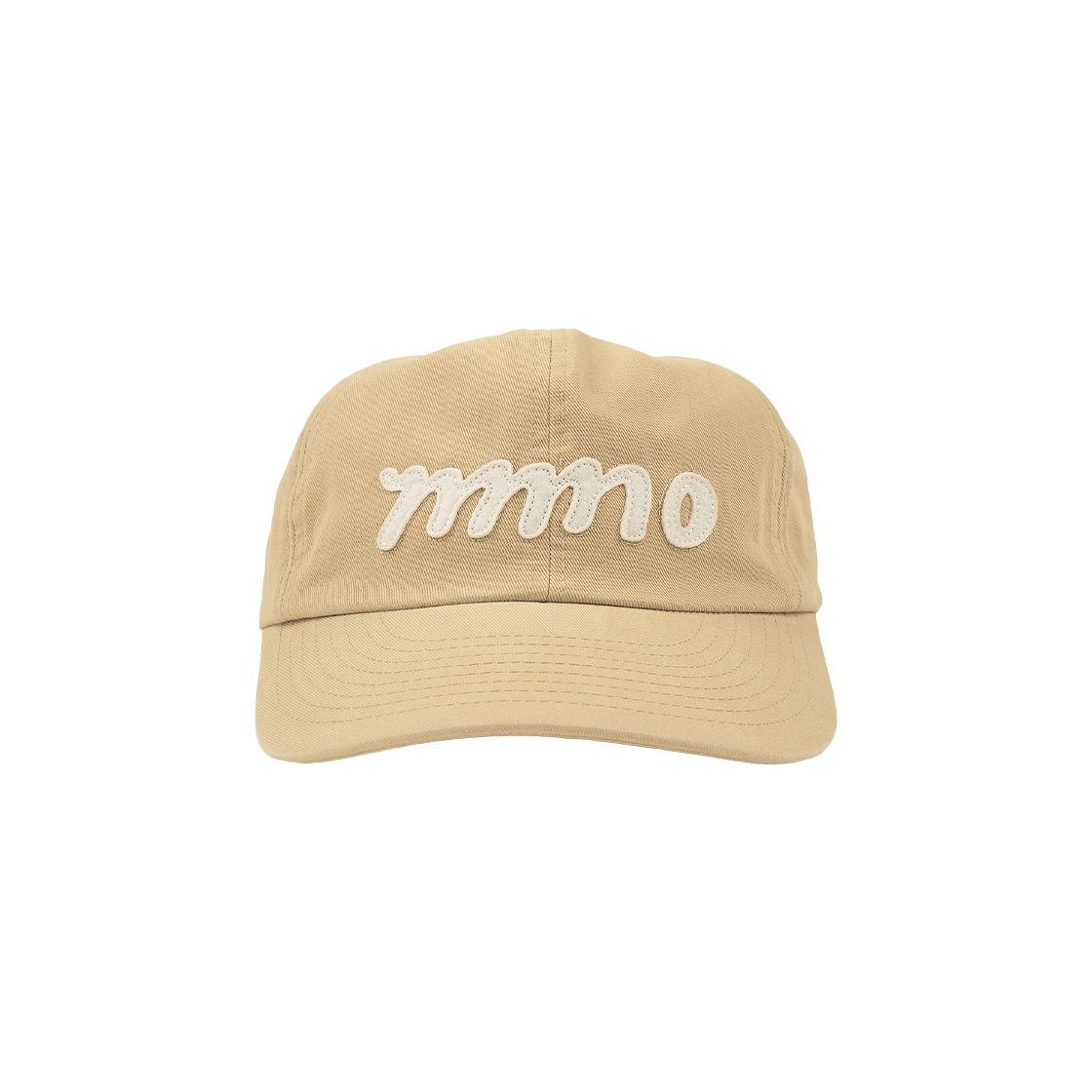 G-115 mmogarden mmo Applique Logo Washed Cap Beige