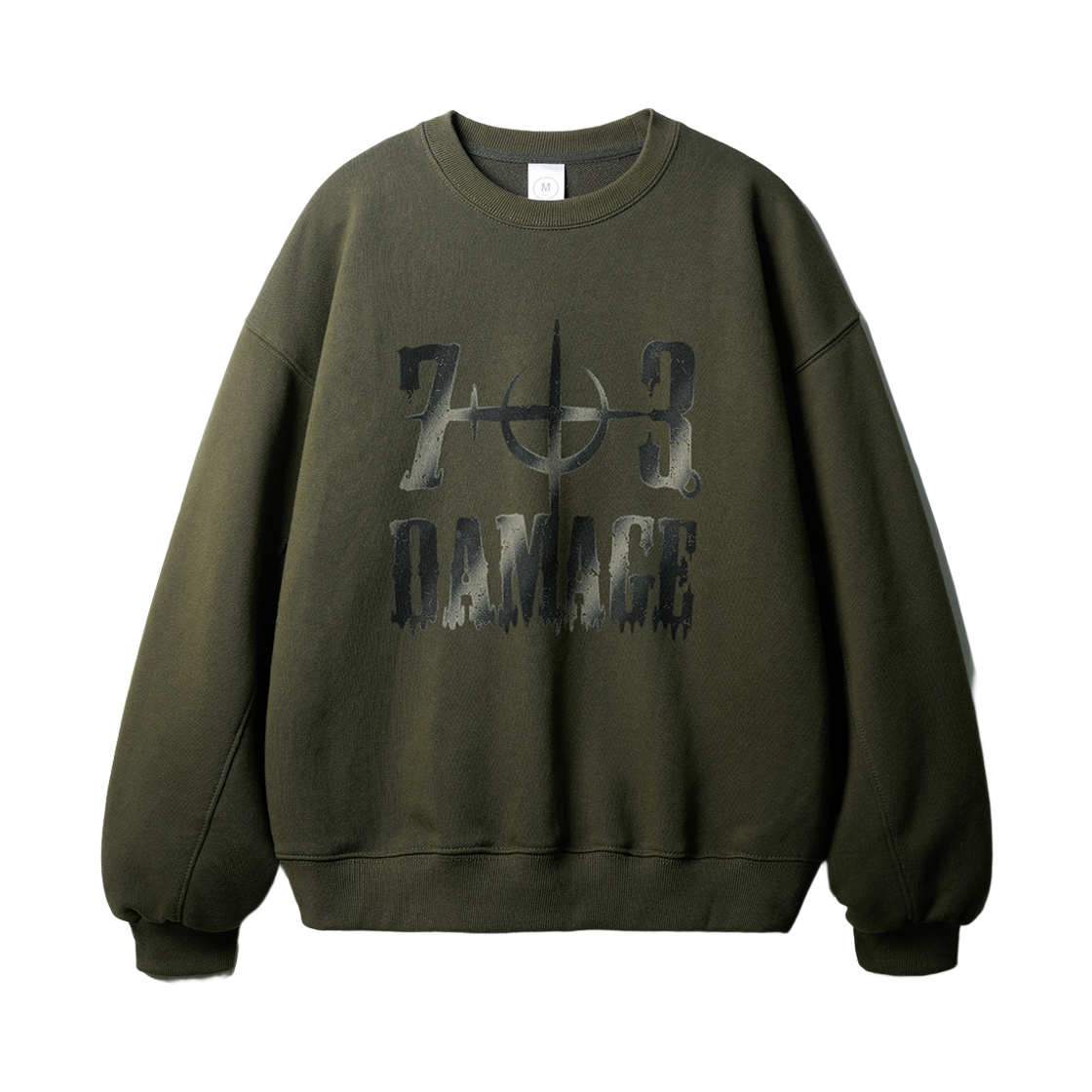 SOMT2539_khaki_29 JEMUT Damage Overfit Sweatshirts Khaki SOMT2539