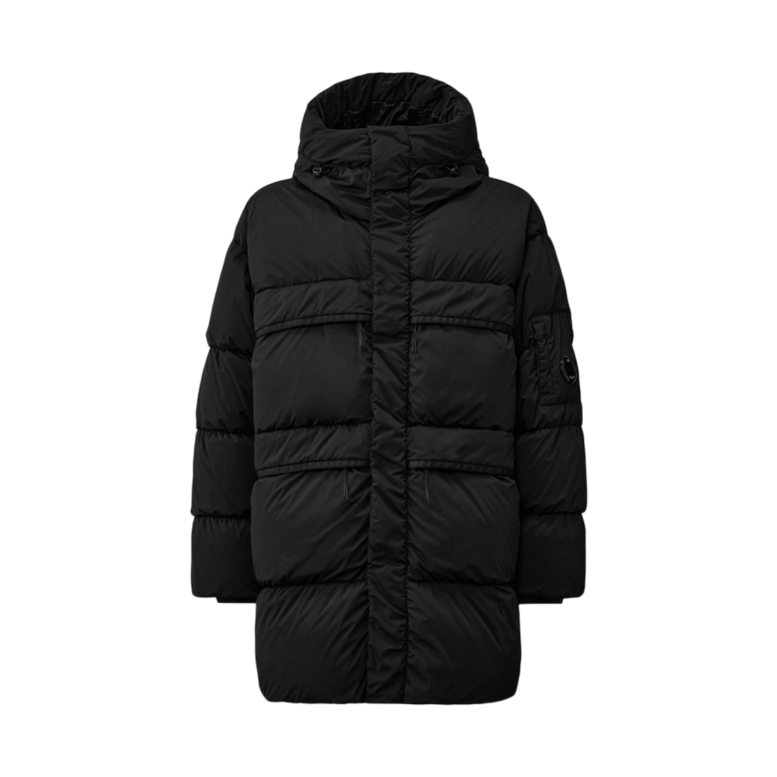 19CMOW240A 005864G 999 [25% 쿠폰] C.P. Company Nycra-R Long Hooded Down Jacket Black - 25FW