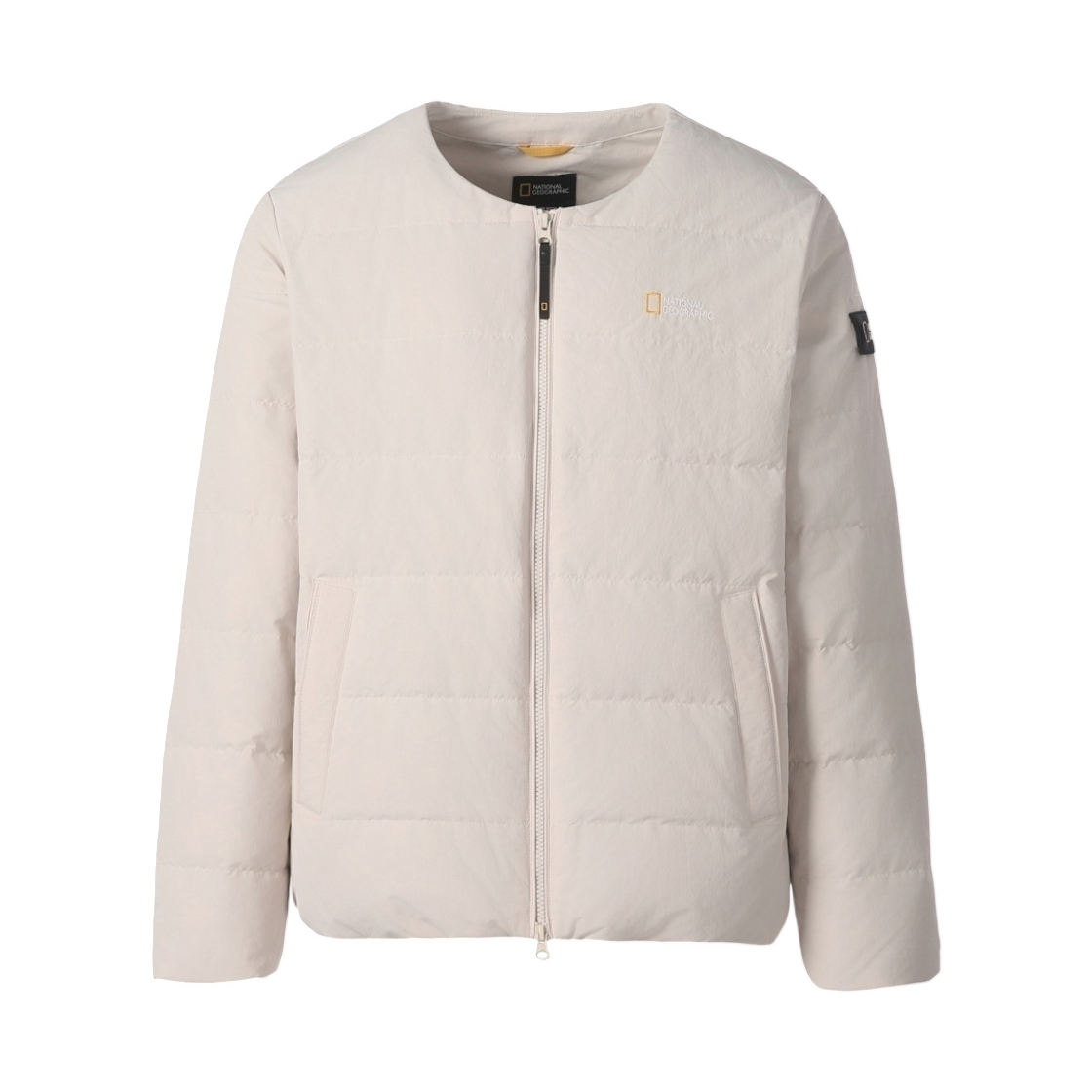 N264UDW920 National Geographic Heron U-Neck Lightweight Goose Down Jumper Silver Birch