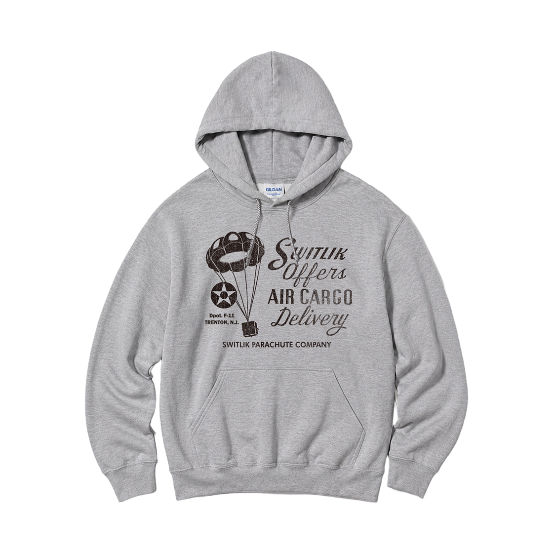 88500_copy Gildan x Vintage Collection AIR CARGO Hooded Sweatshirt Gray