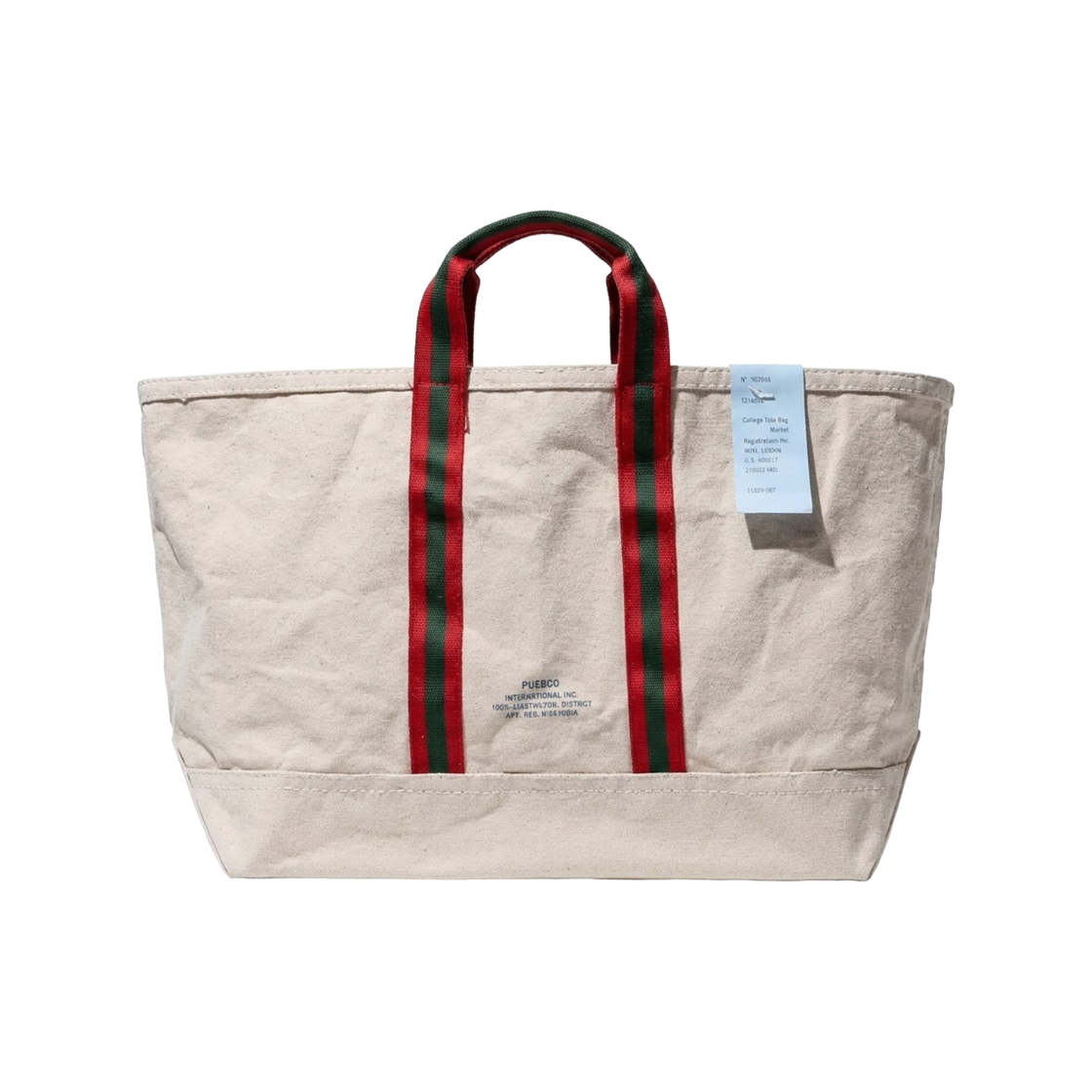 푸에브코 칼리지 토트 백 마켓 멀티 - 26FW(Puebco College Tote Bag Market Multi - 26FW)