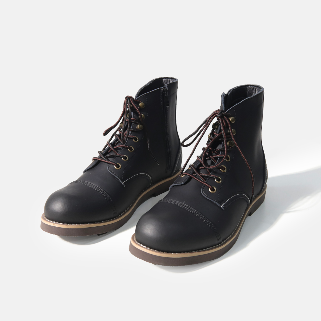 슬로우스텝 SP1025 아이론스텝 부츠 풀그레인 레더 블랙(SLOWSTEP SP1025 IronStep Full grain leather Boots black) - 3