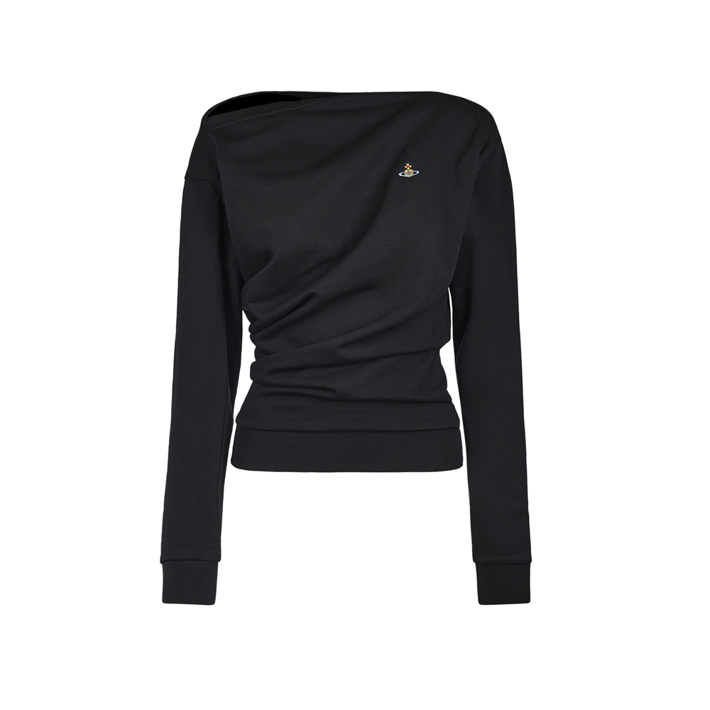 [25% 쿠폰] (W) 비비안 웨스트우드 헤보 HEBO 드레이프 맨투맨 블랙 - 25FW([25% 쿠폰] (W) Vivienne Westwood Hebo Drape Sweatshirt Black - 25FW) - 2