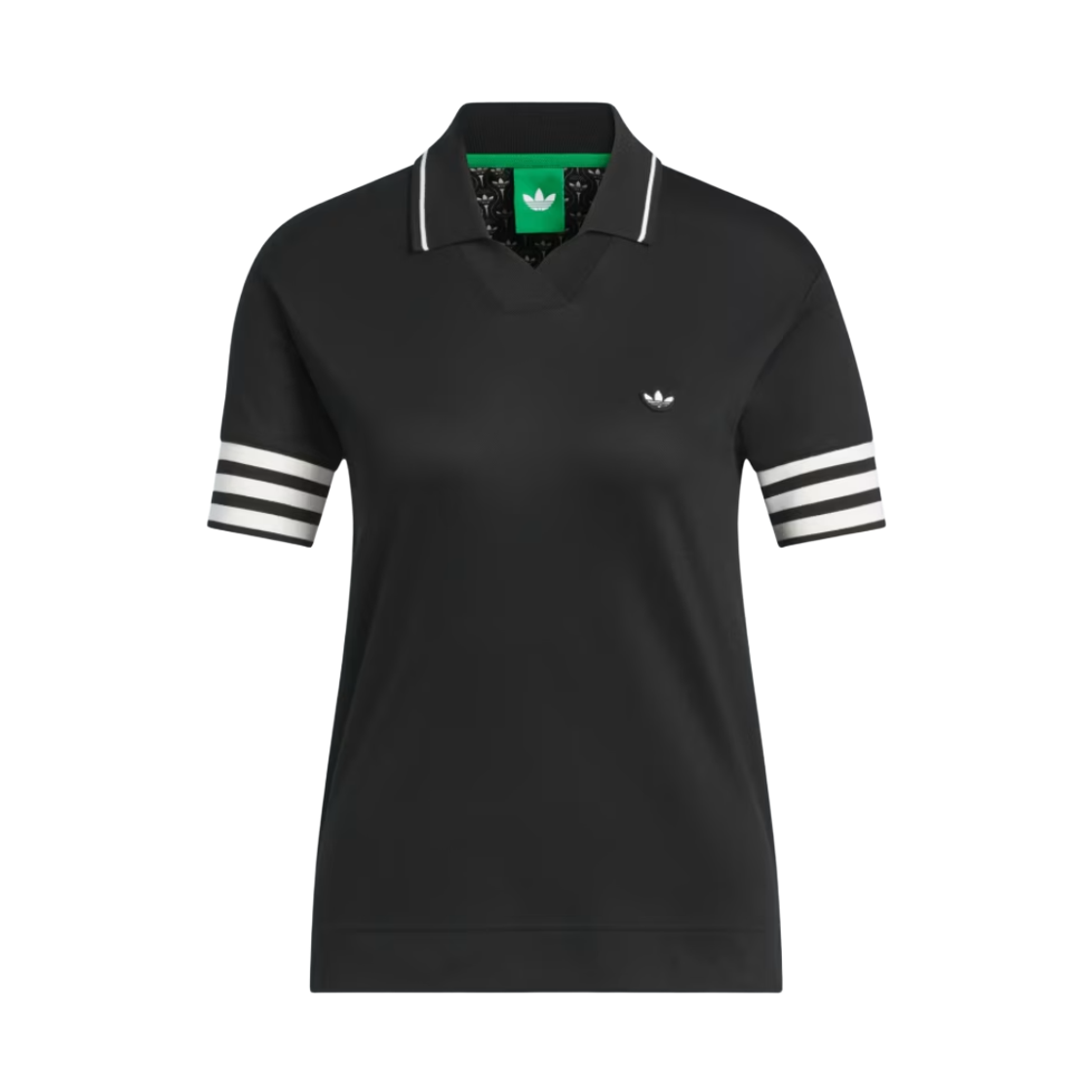 KS5761 (W) Adidas Originals 3-Stripes Polo Shirt Black - KR Sizing
