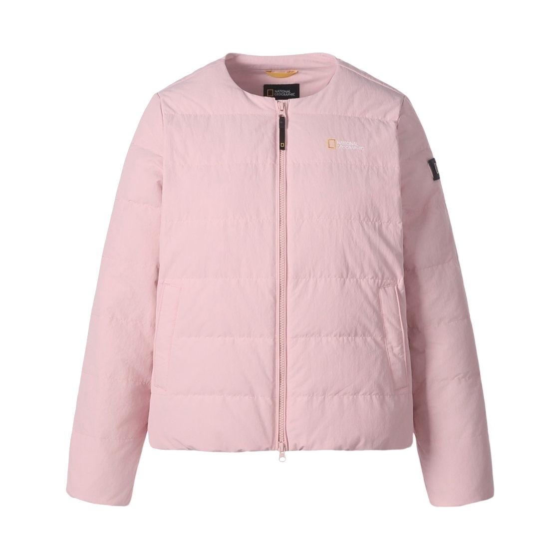 (W) 내셔널 지오그래픽 헤론 U넥 경량 구스다운 점퍼 실버 핑크((W) National Geographic Heron U-Neck Lightweight Goose Down Jumper Silver Pink) - 1
