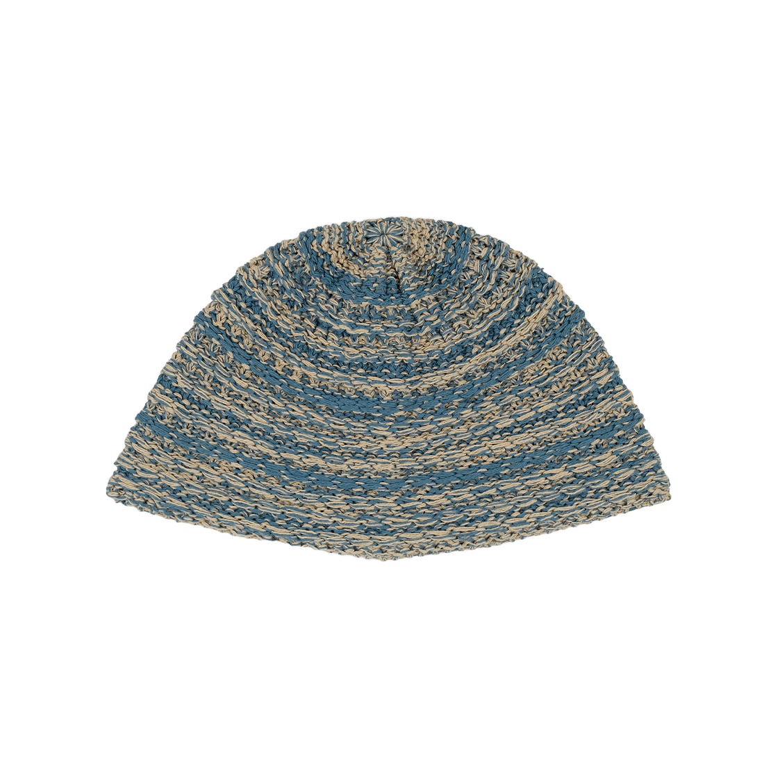 G-111 mmogarden mmo Reverse Knit Bucket Hat Blue