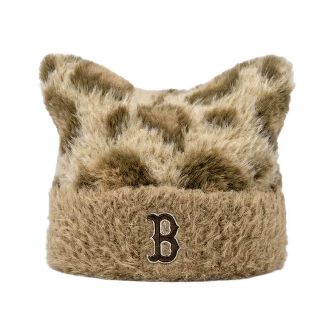 MLB 레오파드 미야옹 비니 보스턴 레드삭스 라이트 베이지(MLB Leopard Meowing Beanie Boston Red Sox Light Beige)