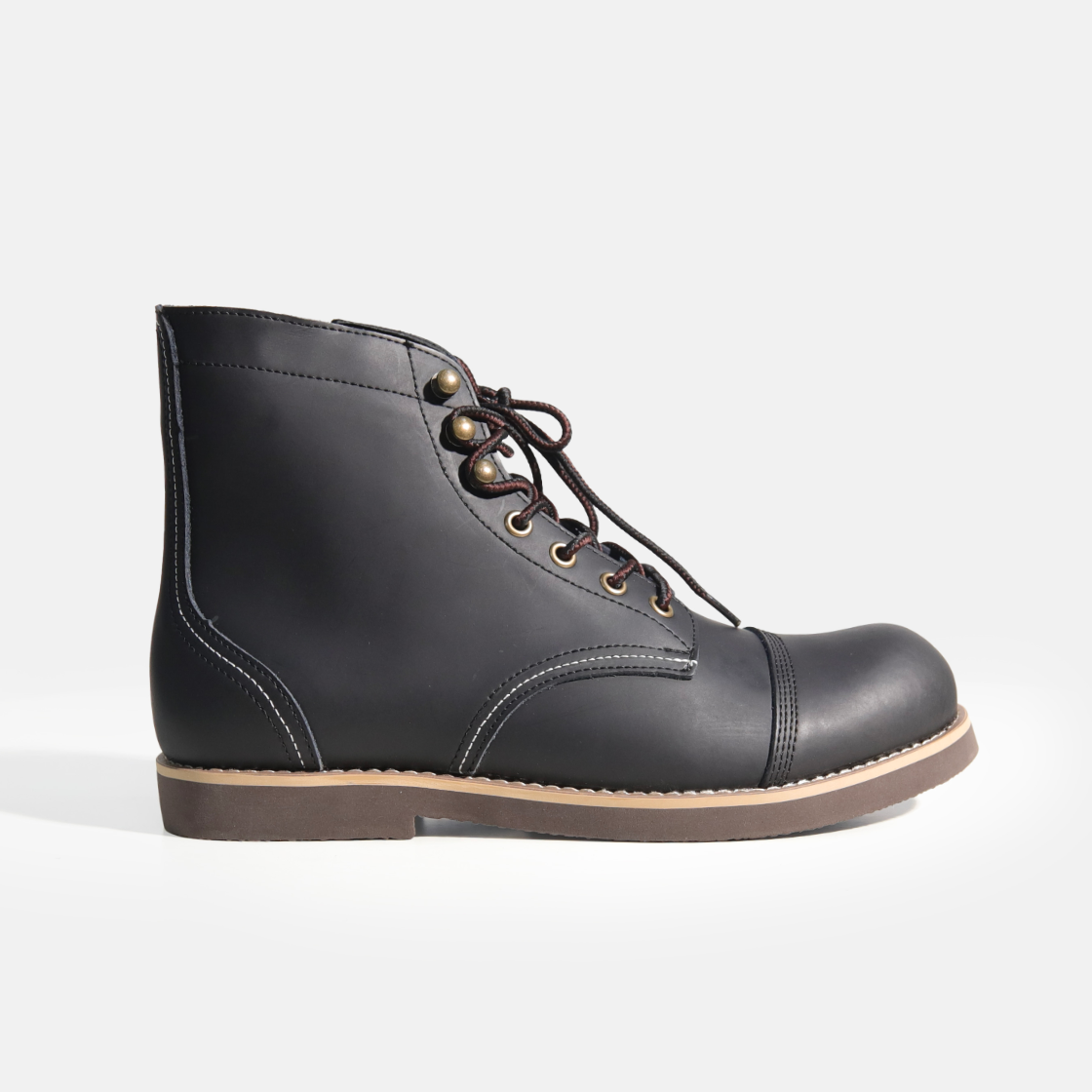 슬로우스텝 SP1025 아이론스텝 부츠 풀그레인 레더 블랙(SLOWSTEP SP1025 IronStep Full grain leather Boots black) - 4