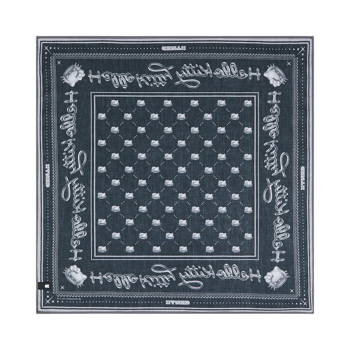 젠티 x 헬로 키티 그래픽 반다나 크롬 01 블랙(Gentii x Hello Kitty Graphic Bandana Chrome 01 Black) - 2