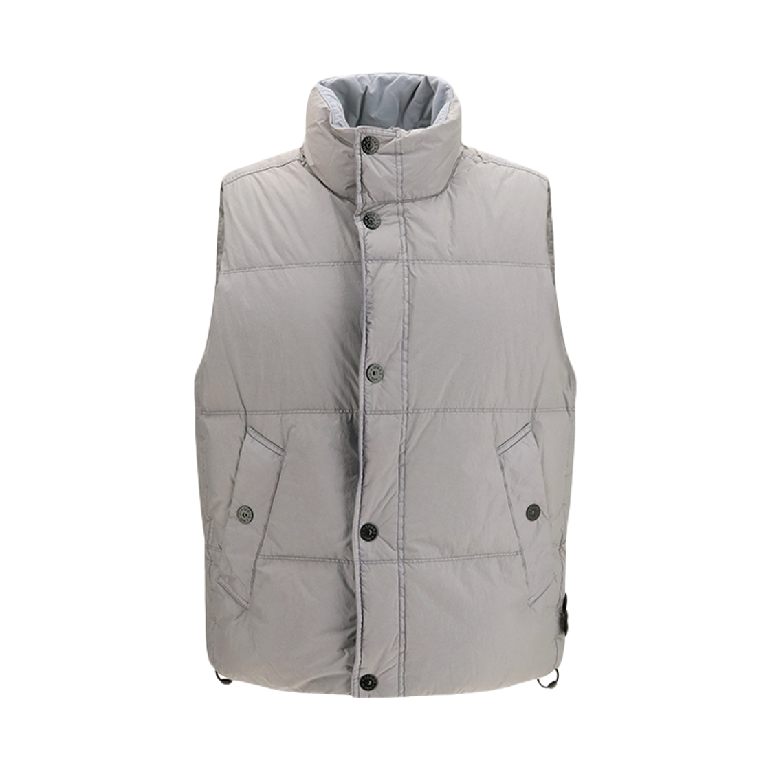 L2S15 G100010 S0A23 V0060 [25% 쿠폰] Stone Island G100010 Crinkle Reps NY Wind Resistant Down Vest with Anti Drop Grey - 26FW