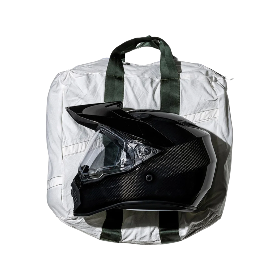 푸에브코 빈티지 파라슈트 토트 백 그린 벨트 - 26FW(Puebco Vintage Parachute Tote Bag Green Belt - 26FW) - 2