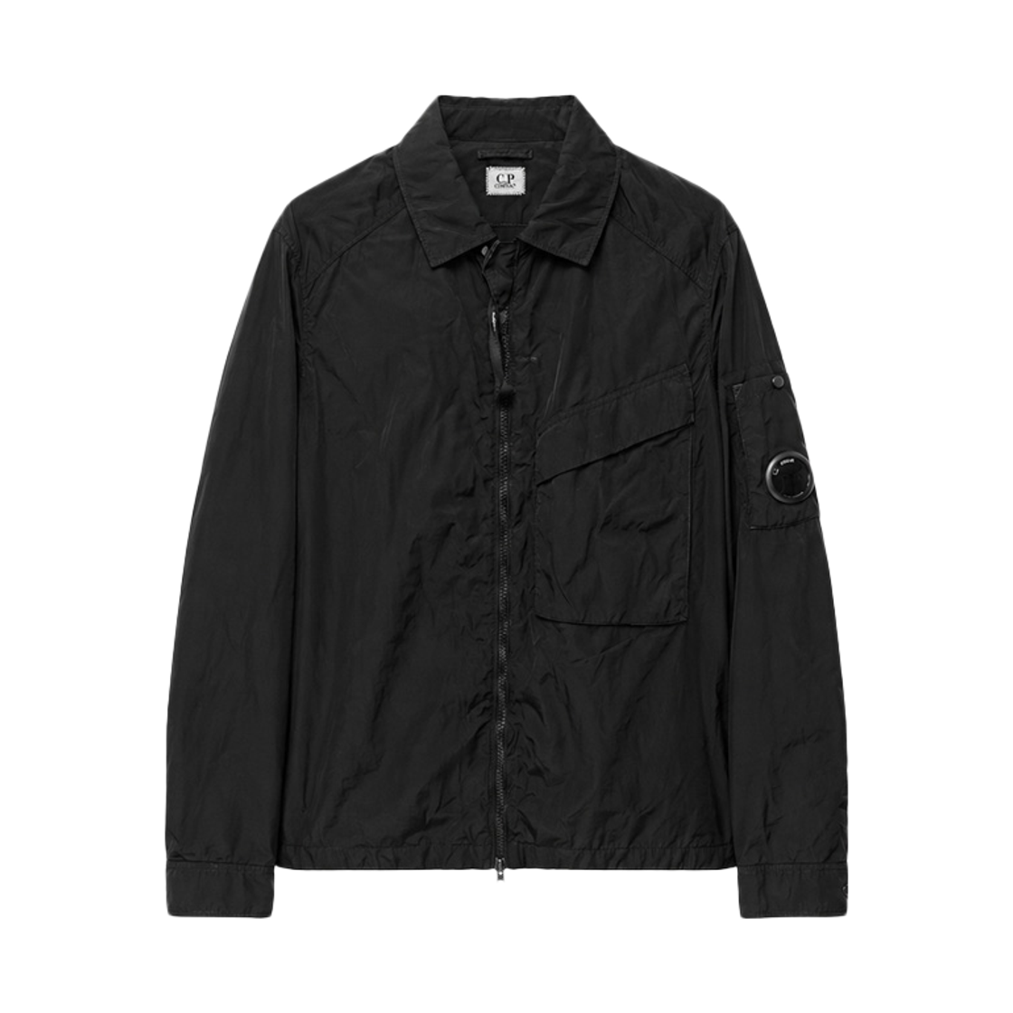 21CMOS120A 005904G 999 [25% 쿠폰] C.P. Company Lens Badge Chrome-R Overshirt Jacket Black - 26FW