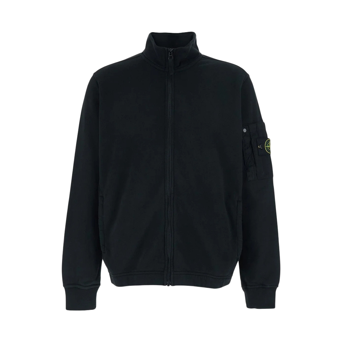 L1S15 6100018 S0410 V0029 [25% 쿠폰] Stone Island 6100018 Cotton Fleece Regular Fit Track Jacket with Seasonal Pocket Black - 26SS